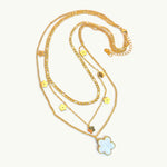 Gleaming Hearts Gold Plated Necklace