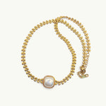 Celestial Duo Gold Plated Necklace