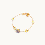 Cultural Glow Gold Plated Coins & Drum Bracelet