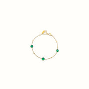 Emerald Chain Gold Plated Bracelet