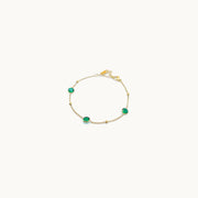 Emerald Chain Gold Plated Bracelet