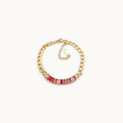 Radiant Hues Gold Plated Multi-Colour Stone Bracelet
