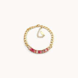 Radiant Hues Gold Plated Multi-Colour Stone Bracelet