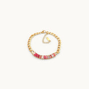 Radiant Hues Gold Plated Multi-Colour Stone Bracelet