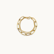 Flow Duo Gold Plated Double Chain Bracelet
