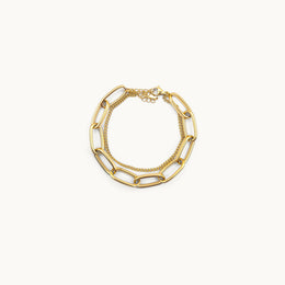 Flow Duo Gold Plated Double Chain Bracelet