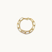 Flow Duo Gold Plated Double Chain Bracelet