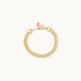 Bold Aura Gold Plated Bold Chain Bracelet