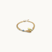 Butterfly Evil Eye Gold Plated Bracelet