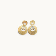Twirl Duo Gold Plated Earrings
