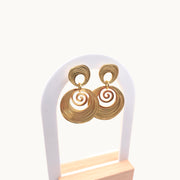 Twirl Duo Gold Plated Earrings