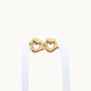 Golden Kiss Gold Plated Stud Earrings