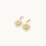 Golden Aura Gold Plated Spiral Sunburst Earrings