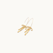 Threaded Bow Gold Plated Eternal Bow Earrings