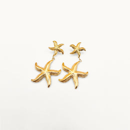 Ocean Twins Gold Plated Starfish Earrings