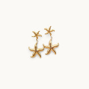 Ocean Twins Gold Plated Starfish Earrings