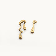 Sculptura Gold Plated Artistic Statement Earrings