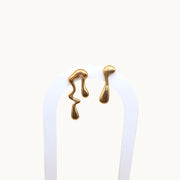 Sculptura Gold Plated Artistic Statement Earrings