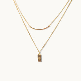 Aurora Duo Gold Plated Necklace