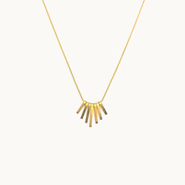Prism Hearts Gold Plated Necklace
