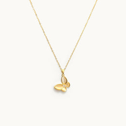 Trinity Butterfly Gold Plated Necklace