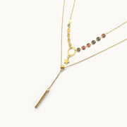 Enchanted Infinity Rings Gold Plated Necklace