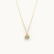 Starlit Twins Gold Plated Necklace