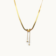 Velour Butterfly Gold Plated Necklace