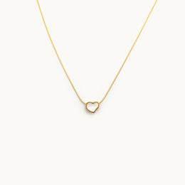 Divine White Heart Gold Plated Necklace