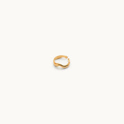 Whispering Wave Gold Plated Ring