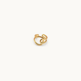 Hitched Halo Gold Plated Ring