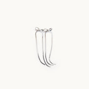 Grace Tie Silver Plated Long Bow Earrings